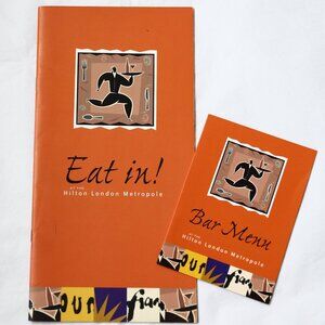 Hilton London Metropole Hotel Dine In Bar Restaurant Vintage 2003 Menu Set